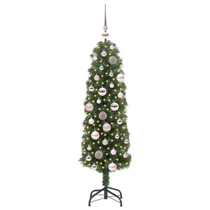 С изкуствено коледно дърво с 150 LED светодиода Зелен 120 cm