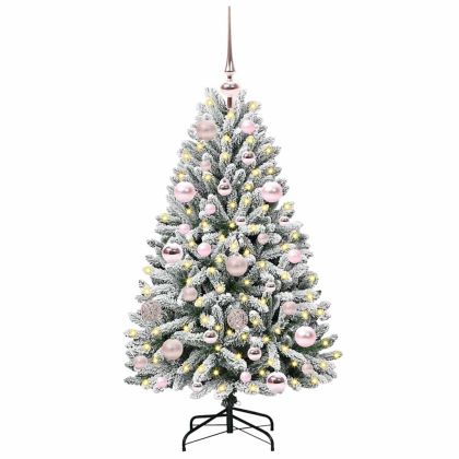 С изкуствено коледно дърво 120 cm 150 LED светодиода Топло бяло