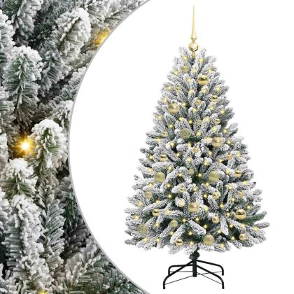 С изкуствено коледно дърво 120 cm 150 LED светодиода Топло бяло