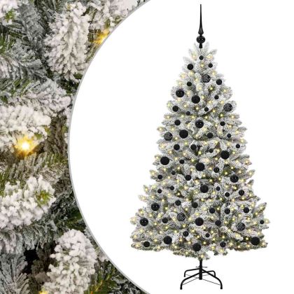 С изкуствено коледно дърво 180 cm 300 LED светодиода Топло бяло