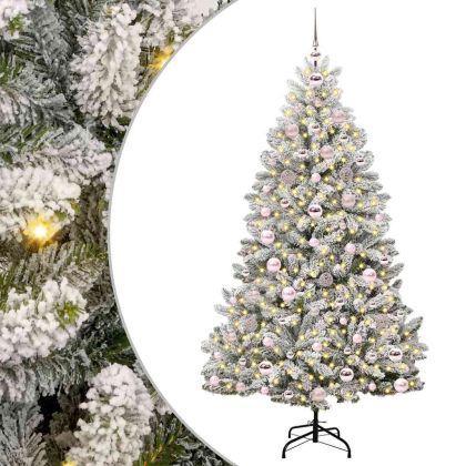 С изкуствено коледно дърво 180 cm 300 LED светодиода Топло бяло