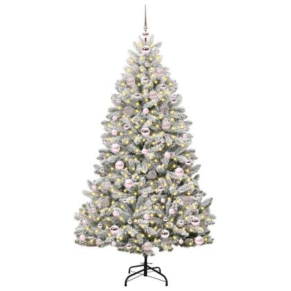 С изкуствено коледно дърво 180 cm 300 LED светодиода Топло бяло