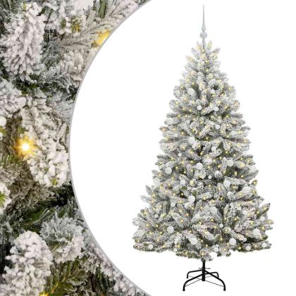 С изкуствено коледно дърво 180 cm 300 LED светодиода Топло бяло