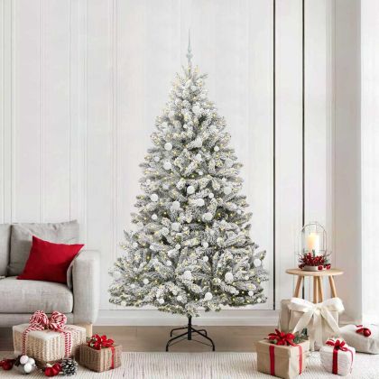 С изкуствено коледно дърво 210 cm 300 LED светодиода Топло бяло