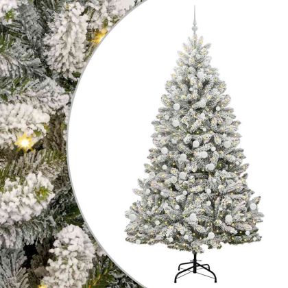 С изкуствено коледно дърво 210 cm 300 LED светодиода Топло бяло