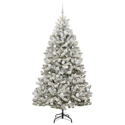 С изкуствено коледно дърво 210 cm 300 LED светодиода Топло бяло