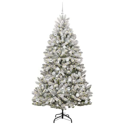 С изкуствено коледно дърво 210 cm 300 LED светодиода Топло бяло