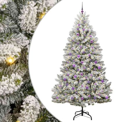 С изкуствено коледно дърво 240 cm 300 LED светодиода Топло бяло