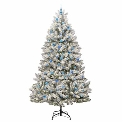 С изкуствено коледно дърво 240 cm 300 LED светодиода Топло бяло
