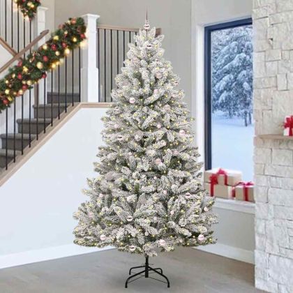 С изкуствено коледно дърво 270 cm 300 LED светодиода Топло бяло
