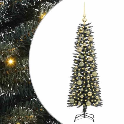 С изкуствено коледно дърво с 150 LED светодиода Зелен 120 cm
