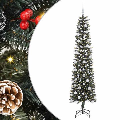 С изкуствено коледно дърво с 300 LED светодиода Зелен 210 cm