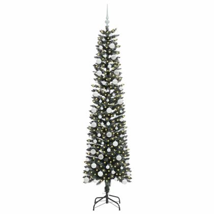 С изкуствено коледно дърво с 300 LED светодиода Зелен 210 cm