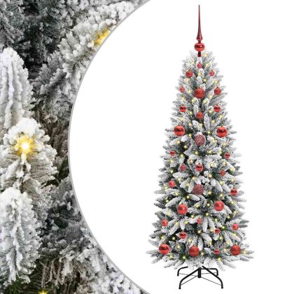 С изкуствено коледно дърво Бяло 120 cm