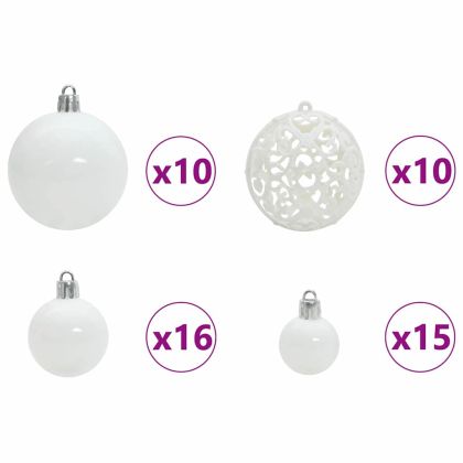 Изкуствено Коледно дърво с LED осветление и комплект топки PET