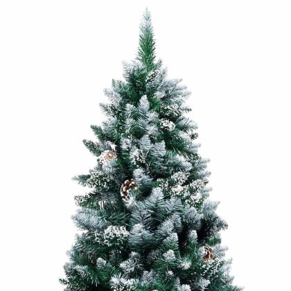 С изкуствено коледно дърво с 300 LED светодиода Зелен 240 cm