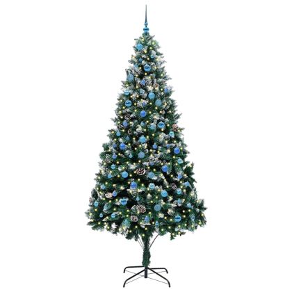 С изкуствено коледно дърво с 300 LED светодиода Зелен 240 cm