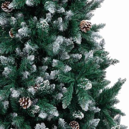 С изкуствено коледно дърво с 300 LED светодиода Зелен 240 cm
