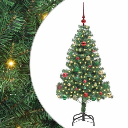 Коледно дърво с 150 LED светодиода с поставка Зелен 150 cm ПВЦ
