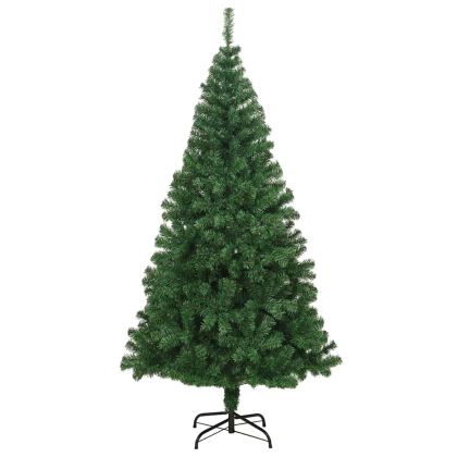 С изкуствено коледно дърво с 300 LED светодиода Зелен 210 cm