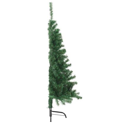 Изкуствена коледна елха с подсветка Зелен 150 cm ПВЦ