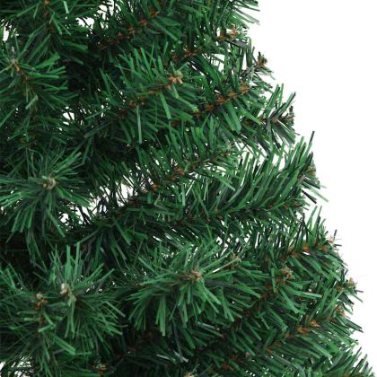 Изкуствена коледна елха с подсветка Зелен 150 cm ПВЦ