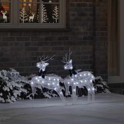 LED елени 2 pcs Студено бяло текстил