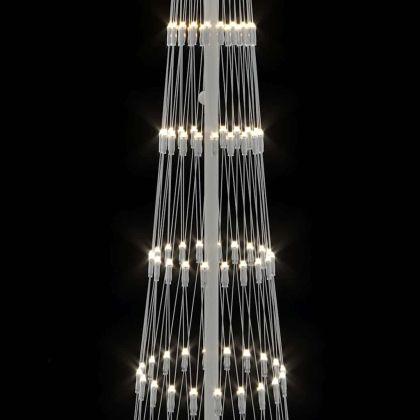 LED Коледна Елха Топло бяло 250 cm Метал