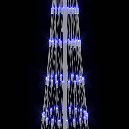 LED Коледна Елха Синьо 250 cm Метал