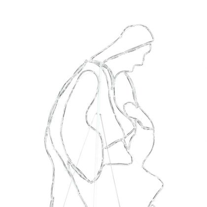 Светеща ясла с 550 LED светодиода Многоцветен 112 x 71,5 см ПВЦ