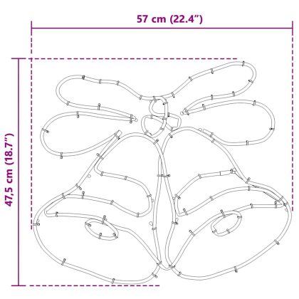 Коледна камбана Многоцветен 57 x 47,5 см ПВЦ