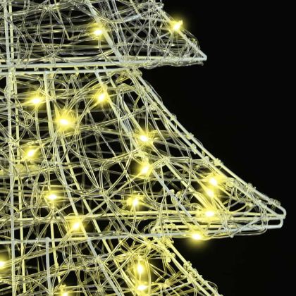 Коледно дърво с 100 LED светодиода Топло бяло 120 cm Акрил