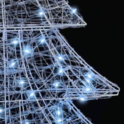 Коледно дърво с 160 LED светодиода Студено бяло 150 cm Акрил