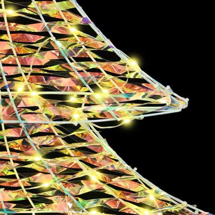 Коледно дърво с 120 LED светодиода Топло бяло 120,5 cm PET