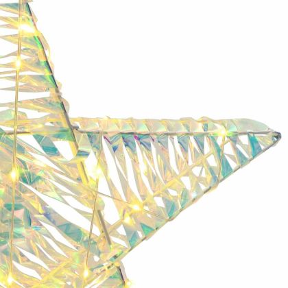 3D звезда с 50 LED светодиода Топло бяло 55 x 52.5 x 9 см PET