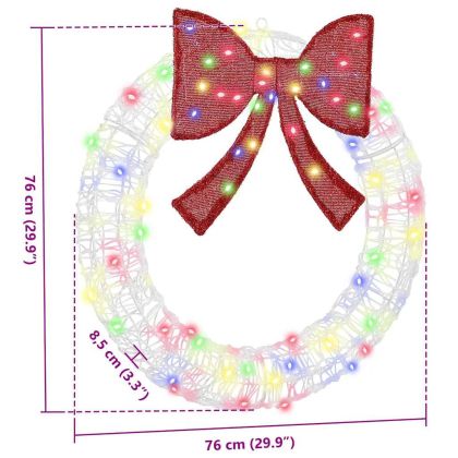 Венец с 60 LED светодиода Многоцветен 76 x 76 x 8,5 см Акрил