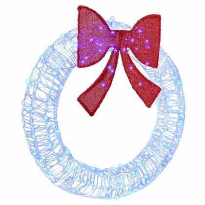 Венец с 80 LED светодиода Синьо 92 x 92 x 9,5 см Акрил