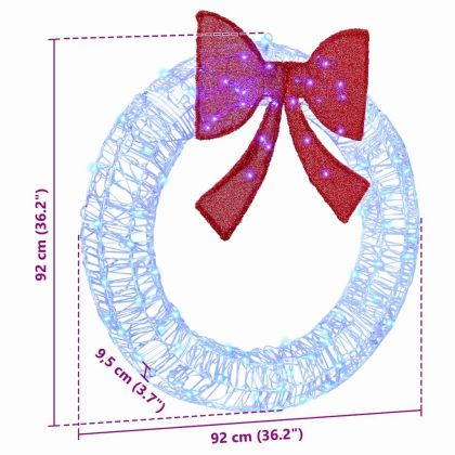 Венец с 80 LED светодиода Синьо 92 x 92 x 9,5 см Акрил