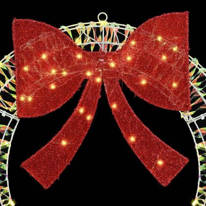 Венец с 150 LED светодиода Топло бяло 121 x 121 x 10 см PET