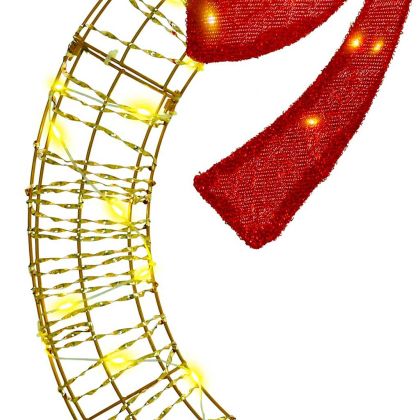 Венец с 60 LED светодиода Топло бяло 76 x 76 x 8 см PET