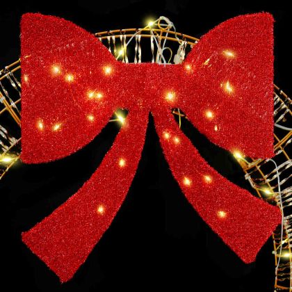 Венец с 80 LED светодиода Топло бяло 91 x 91 x 9 см PET