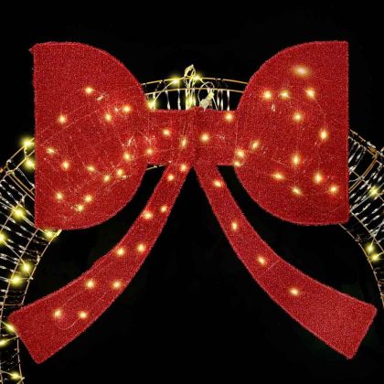 Венец с 150 LED светодиода Топло бяло 121 x 121 x 10 см PET