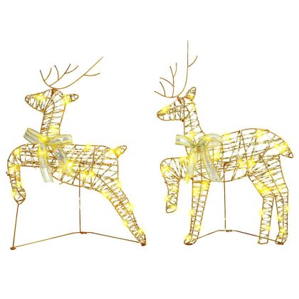 LED елени с 40 LED светодиода 2 pcs Топло бяло PET