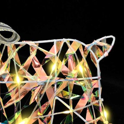 LED елени с 60 LED светодиода 3 pcs Топло бяло PET