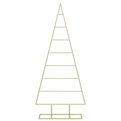 Метално коледно дърво Златист 125 cm Прахово покритие стомана