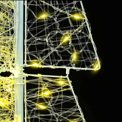 Коледно дърво с 100 LED светодиода Топло бяло 120 cm Акрил