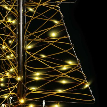 Коледно дърво с 160 LED светодиода Топло бяло 150 cm Ратан