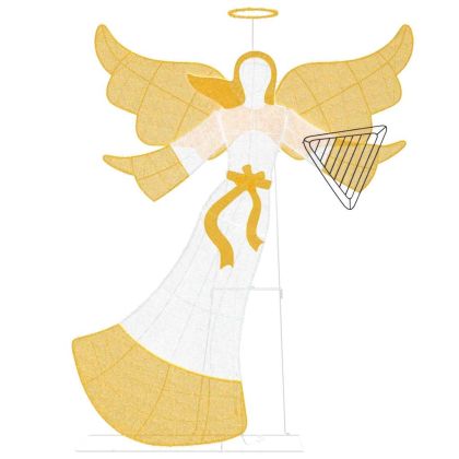 Светещ ъгъл Топло бяло 116 x 29 x 158.5 см Полиестер