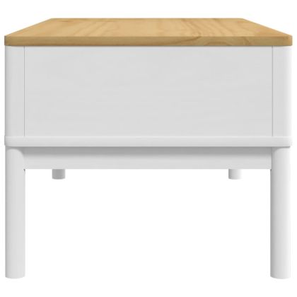 Кафе маса FLORO, бяла, 99x55,5x45 см, борово дърво масив
