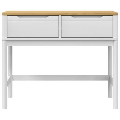 Конзолна маса FLORO бяла 89,5x36,5x73 см бор масив